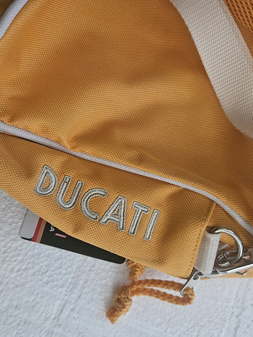 Ducati Meccanica Men's Tan & Orange Messenger Bag